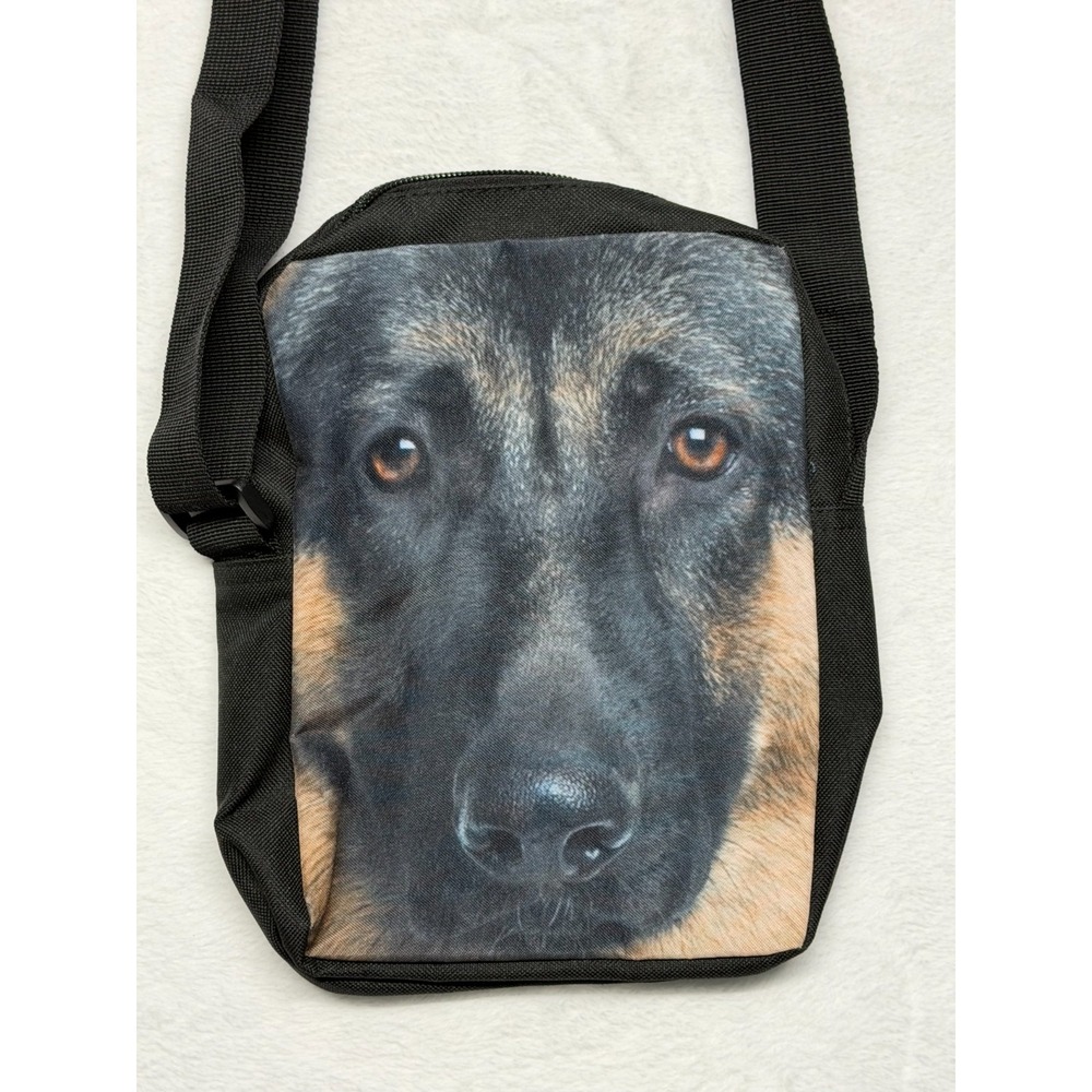 German Shepherd Crossbody Bag Purse Over The Shoulder Bag 9" Tall